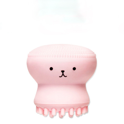 Creative new silicone massage brush manual cleansing instrument small octopus wash brush wash instrument custom logo