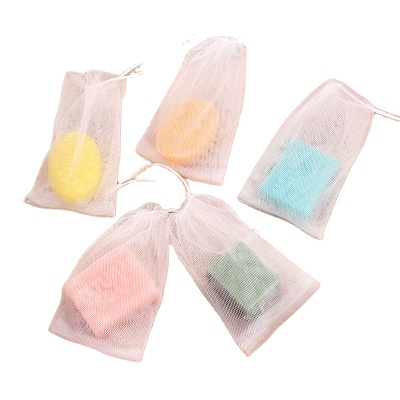 Custom Logo Facial Cleanser Soap Bag Net Foaming Net For Face