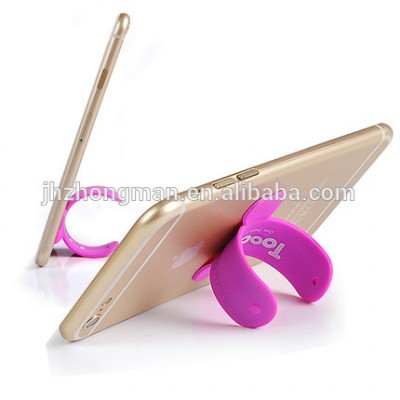 Multi - color butterfly shape U - foldable silicone lazy mobile phone stand