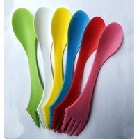 Multifunctional High Quality Fashionable Travel Camping PP Three-sets Spoon Fork Knife