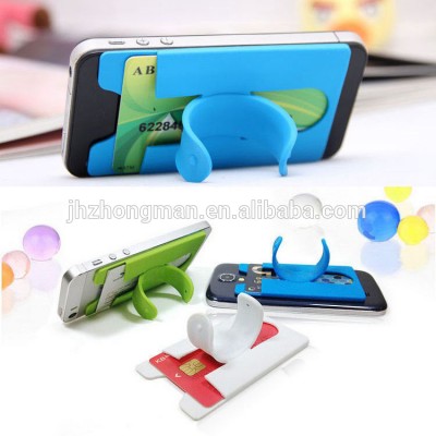 Custom Logo colourful One touch silicone mobile phone stand