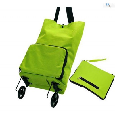 Shopping wheel cart, collapsible shopping trolley, folding four wheel travel shopping bag