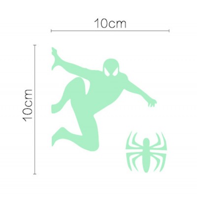 Toilet bathroom decoration stickers, Spider - Man luminous switch stickers, fluorescent wall stickers