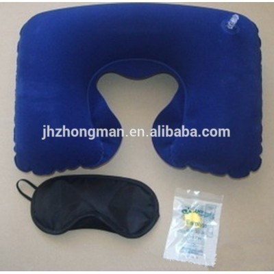 U-type inflatable travel pillow set three-piece