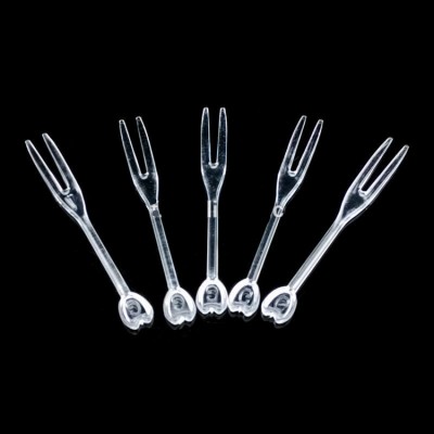 Mini Portable Disposable Environmental Protection Plastic Cake Fruit Fork