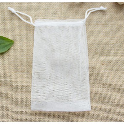 Face care interface soap net bag, white rope handmade soap bubble net, can be customized soap bubble bag