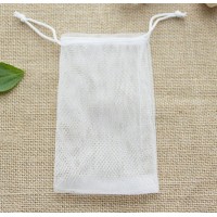 Face care interface soap net bag, white rope handmade soap bubble net, can be customized soap bubble bag