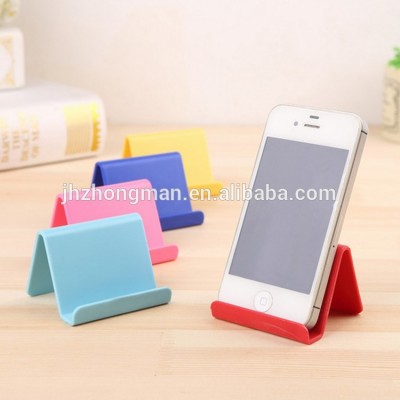 colourful lazy stent Portable cute promotion gift custom logo business card holder shape plastic Mobile phone stand